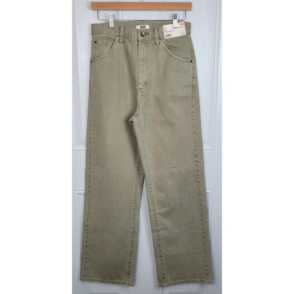 NWT Uniqlo Muted Green High Rise Boyfriend Jeans Size 26 (28" waist/31" …